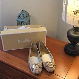 Michael Kors Perforated Nude Flats